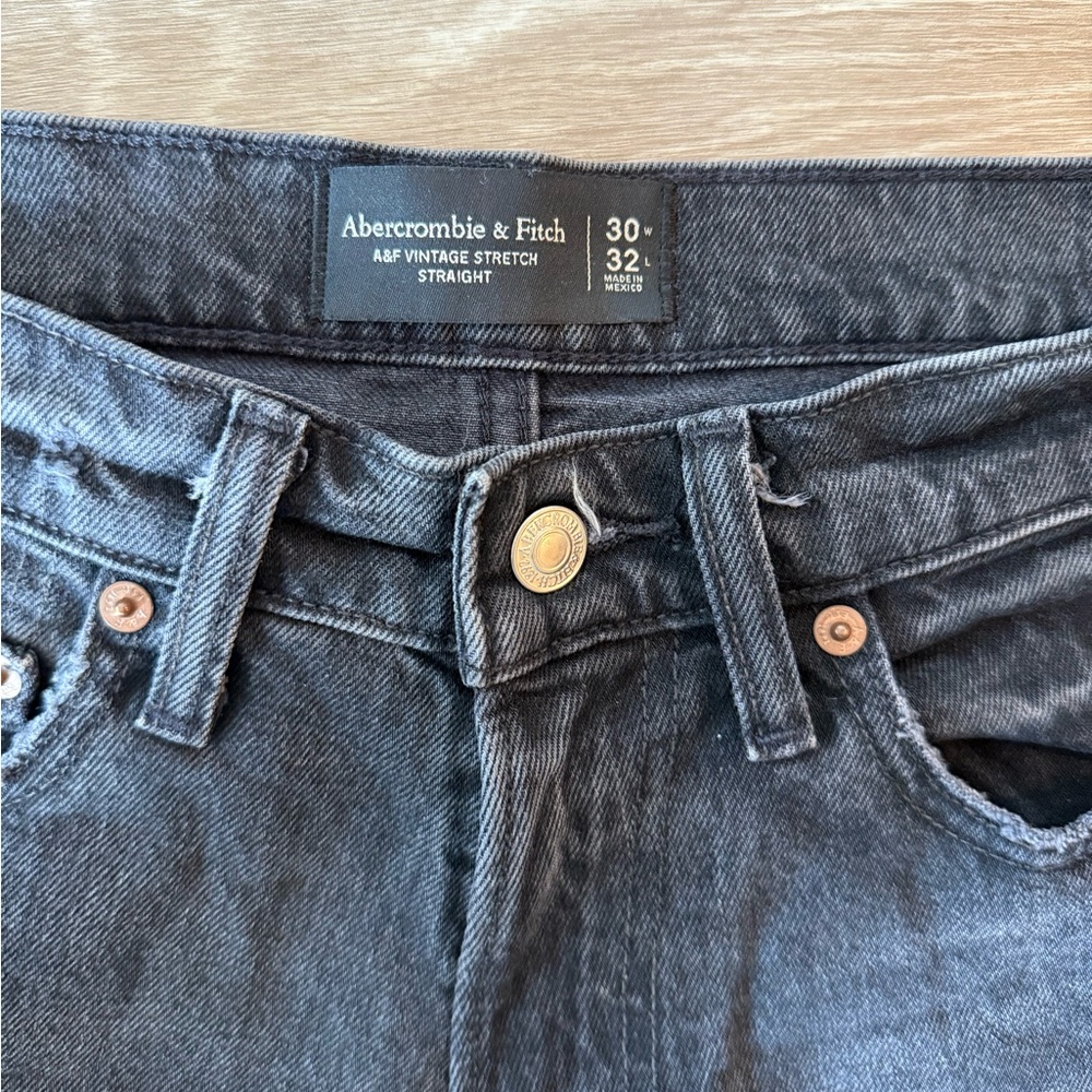 Abercrombie Vintage Wash Straight Jeans - Picture 4 of 7